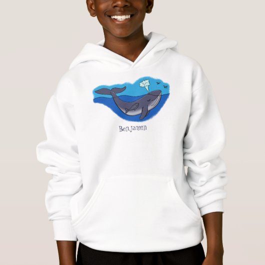 Kute walvis en kalveren cartoon (Voorkant)