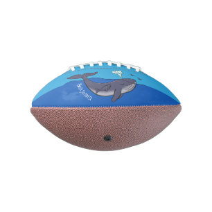 Kute walvis en kalveren cartoon american football