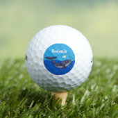 Kute walvis en kalveren cartoon golfballen (Insitu Shirt)
