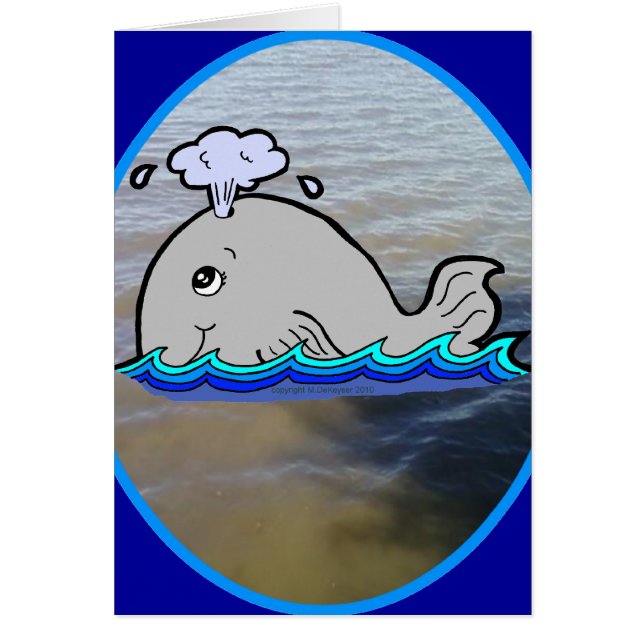 Kute walvis in water (Voorkant)