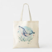 Kute walvissen en koraalsamenstelling 2 canvas tas (Achterkant)