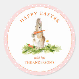 Kute watercolorPaasbunny Classic Round Sticker