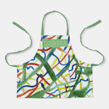 Kute Waterverf Abstracte schaduwen van groen patro