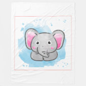 Kute Waterverf Baby Fleece Deken (Voorkant)