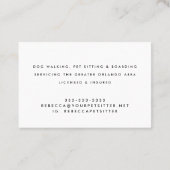 Kute Waterverf Dieren Gezelschapsdieren Diepte Ste Visitekaartje (Achterkant)