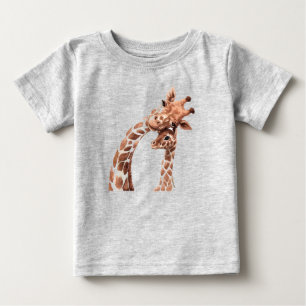 Kute Waterverf Giraffe Mam of Pap & Baby van kalf