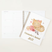 Kute Waterverf Kat Aangepaste Planner (Display)