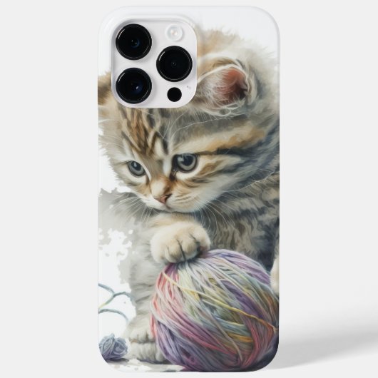 KUTE WATERVERF KITTEN MET BAL VAN GARENS Case-Mate iPhone CASE (Achterkant)