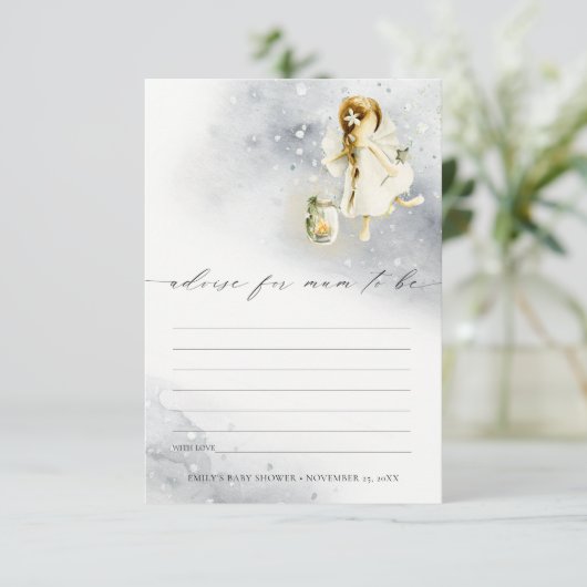 Kute Waterverf, luchtadvisering bij de moeder van Informatiekaartje (Staand voorkant)