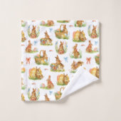 Kute waterverf-oosterkonijnen bad handdoek (Wasdoekje)