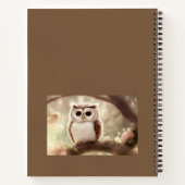 Kute Waterverf Owl Notitieboek met naam (Achterkant)