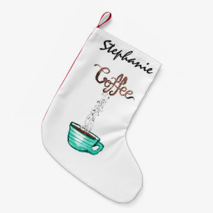 Kute Waterverf Steamy Cup koffie Kleine Kerstsok