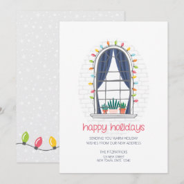 Kute We hebben een nieuwe House Flat Holiday Card  Feestdagenkaart