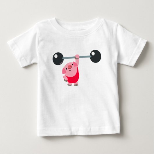 Kute WeightCartoon Pig Baby T-Shirt (Voorkant)
