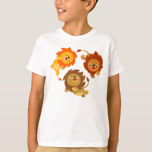 Kute Weightless Cartoon Lions Children T-Shirt