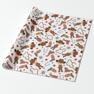 Kute Western Cowboy Wrapping Paper Cadeaupapier