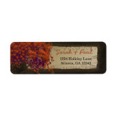 Kute Whimsical Heart Leafed Dark Coral Tree Etiket (Voorkant)