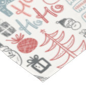 Kute Whimsical Santa Tree Patroon Roze Tafelkleed (Gekanteld)