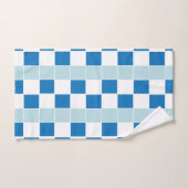 Kute White Blue Checkerboard Bad Handdoek (Handdoek)