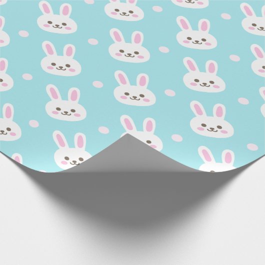 Kute White Bunnies Pattern Easter | Papier voor on (Hoek)