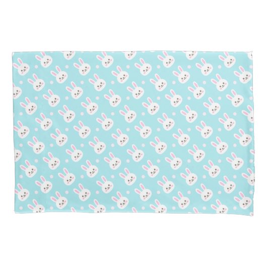 Kute White Bunnies Pattern Easter | Proefcase Kussensloop (Voorkant-Links)