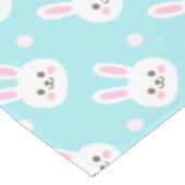 Kute White Bunnies Pattern Easter | Tablecloth Tafelkleed (Gekanteld)