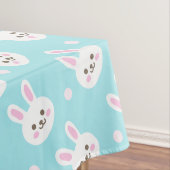 Kute White Bunnies Pattern Easter | Tablecloth Tafelkleed (Voorbeeld)