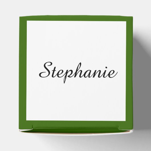 Kute White Fluffy Sheep Eating Custom Favor Box Bedankdoosjes (Bovenkant)