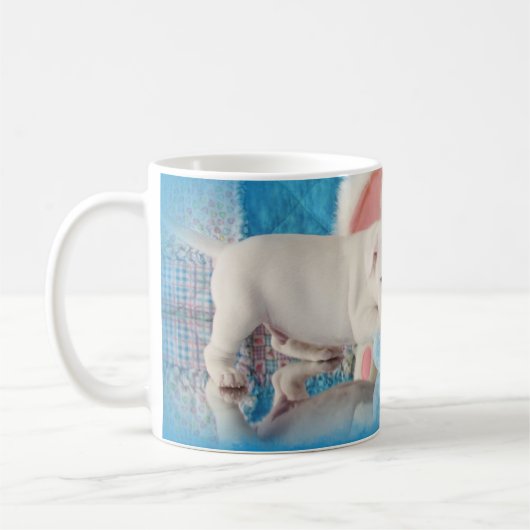 Kute White Paaspap Dog & Bunny Friends Koffiemok (Links)