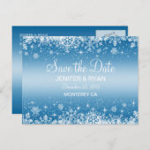 Kute winter bruiloft behalve datum briefkaart (Voorkant / Achterkant)