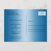 Kute winter bruiloft behalve datum briefkaart (Achterkant)