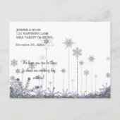 Kute winter bruiloft behalve datum briefkaart (Achterkant)