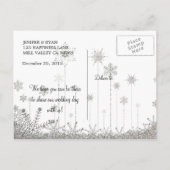 Kute winter bruiloft behalve datum briefkaart (Achterkant)