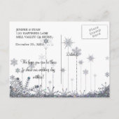 Kute winter bruiloft behalve datum briefkaart (Achterkant)