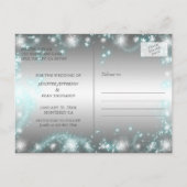 Kute winter bruiloft behalve datum briefkaart (Achterkant)