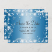 Kute winter bruiloft behalve datum briefkaart (Voorkant / Achterkant)