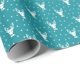 Kute winterrendierpatroon Verlooppapier Cadeaupapier
