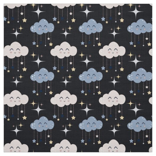 Kute wolken op donkere weefsels van het warme vet stof (Swatch)