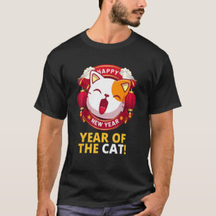 Kute Year of the Cat Lucky Happy Chinese New Year T-shirt