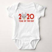 Kute Year of the Rat 2020 Chinese New Year Romper (Voorkant)