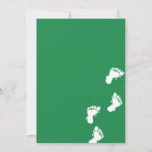 Kute yeti kerst in het bos kaart (Achterkant)