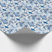 Kute zee schildpadden strand cadeaupapier (Hoek)