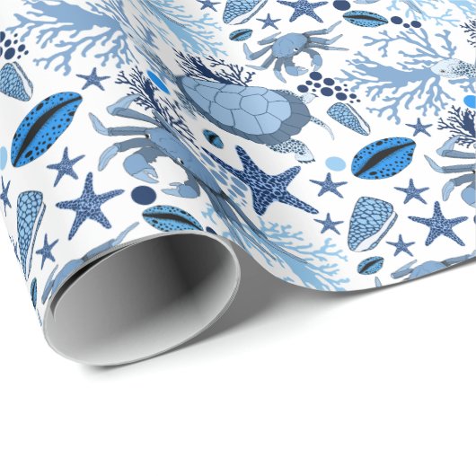 Kute zee schildpadden strand cadeaupapier (Rol Hoek)