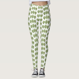 Kute zingende artisjokken plantaardige cartoon leggings