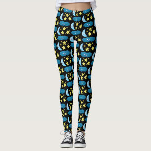Kute zingsterren, maan en cloud cartoon leggings