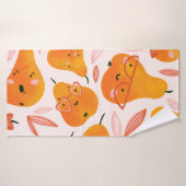Kute zomer naadloos met oranje peren. Fu Badhanddoek (Badhanddoek)