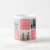Kute zussen Foto Collage & Quote Block Pink Koffiemok (Center)