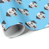 Kute zwarte-gebotteld Dalmatian Dog Pattern Cadeaupapier (Rol Hoek)