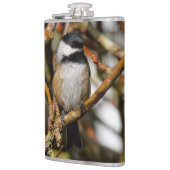 Kute zwarte kippen in de boom heupfles (Links)