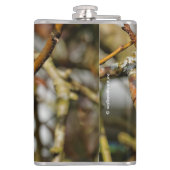 Kute zwarte kippen in de boom heupfles (Achterkant)